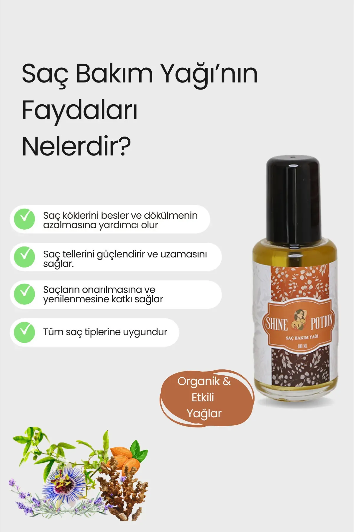 100 ml Saç Bakım Yağı+200 ml Şekillendirici Saç Spreyi 2’li Set