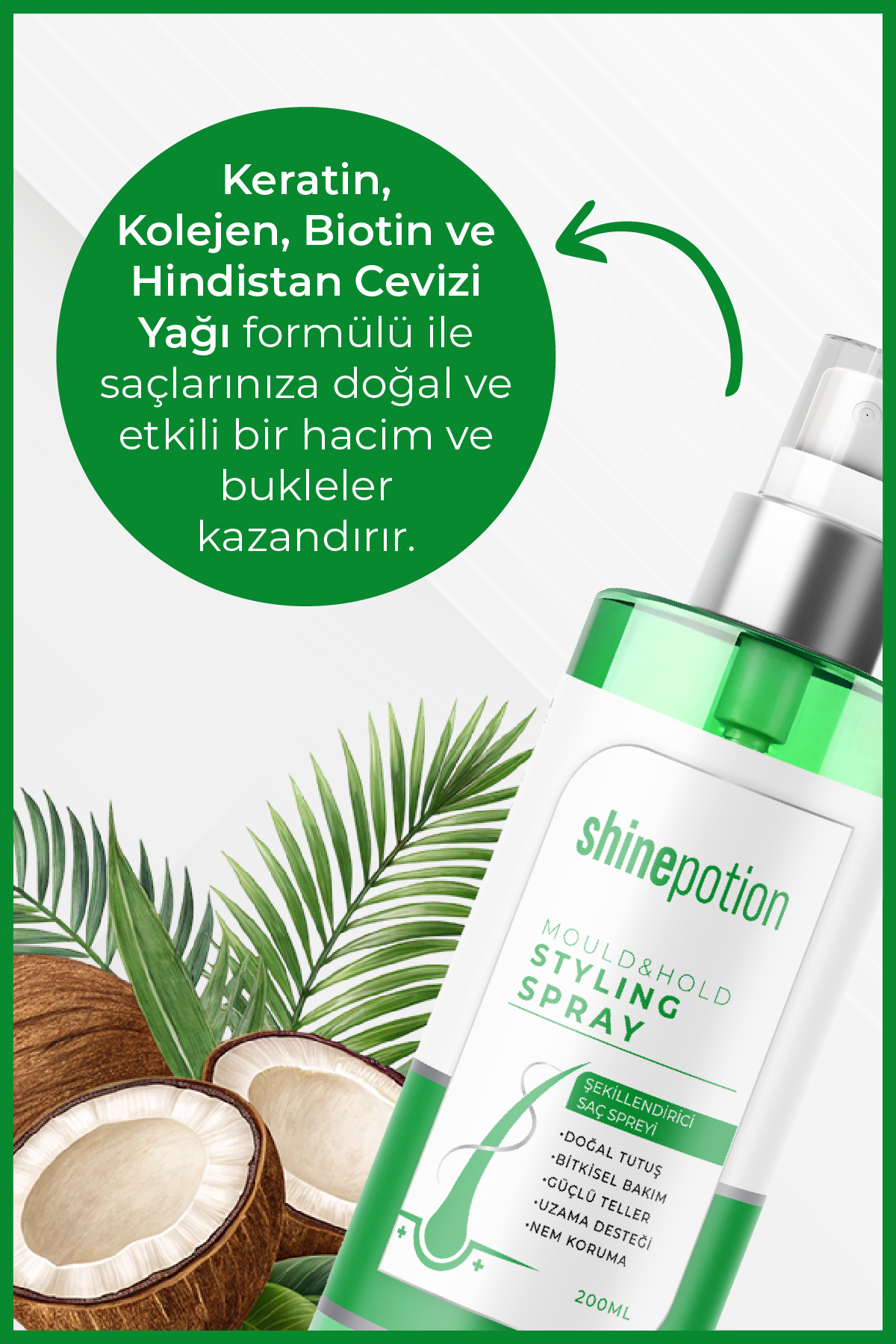 200 ml Hacimlendirici Şekillendirici Tutucu Saç Spreyi